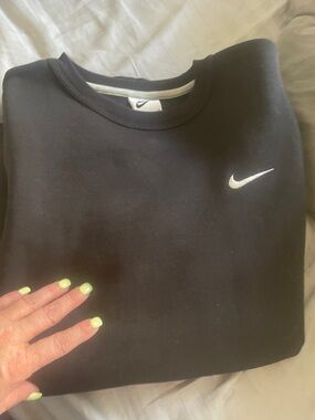 Nike Black Crewneck Sweatshirt with White Swoosh
